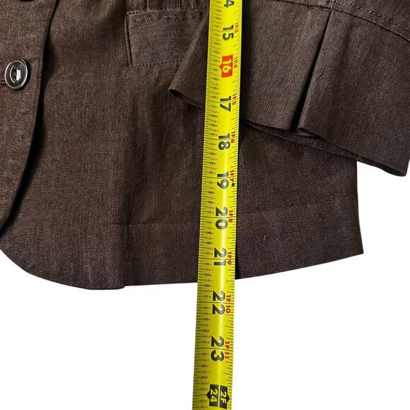 Cato Brown Regular 3/4 Sleeves Women's Blazer Size Medium | 63-46 - Picture 6 of 6